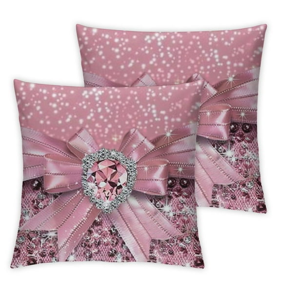 BANET ( ) Reversible Throw Pillow Covers Pastel Pink Square Cushion Covers Set of 2 for Kids Pillow Covers Home Decor Dreamy 12x12in