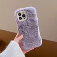 thumbnail image 1 of Ottwn Warm Hairy Plush Case For iPhone 14 13 12 11 Pro Max 14 Plus Pro Max Plus Soft Solid Color Shockproof Half-wrapped Cover, 1 of 6