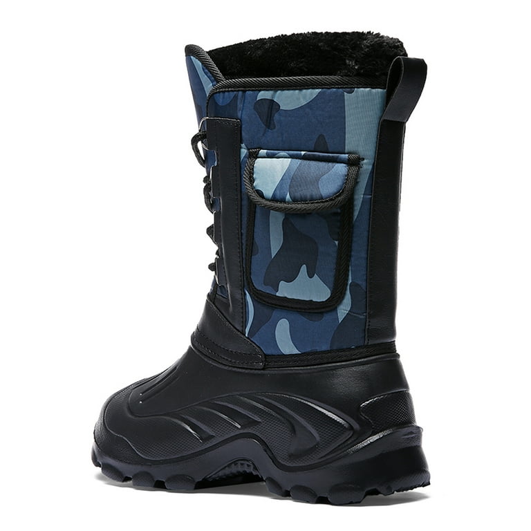 OwnShoe Mens Snow Boots Water Resistance Anti slip Snow Boots Thicken Warm Shoes Outdoors Warm Shoes Walmart