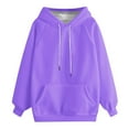 thumbnail image 7 of hotojiny Fall Hoodies for Women Lightweight Long Sleeve Oversized Sweatshirt Loose Fit Solid Warm Tunic Tops with Pockets, 7 of 7