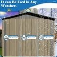 thumbnail image 5 of Outdoor Storage Shed, 6' × 4' FT Metal Storage Shed with Updated Frame Structure and Lockable Doors, Waterproof Shed for Backyard, Patio, Garden, Brown, 5 of 6