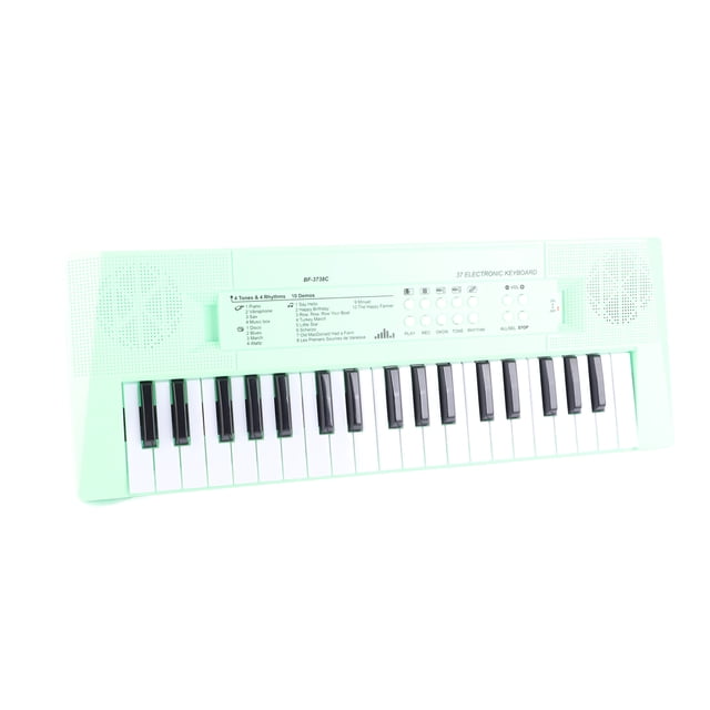 Electric Piano Keyboard, Education Instrument for Beginners, 37 Keys with Microphone, Recording Function, Portable, Dual Power Supply, Safe Materials, Musical Fun for Children,