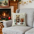 thumbnail image 1 of Adornos navideños, regalos navideños, funda de almohada, sofá de sala de estar, decoración de ambiente festivo, funda de cojín navideña, funda de almohada de tela., 1 of 6