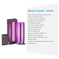 thumbnail image 3 of yeacher RGB Music Sync Ambient Light with 16 Colors, 4 Brightness Levels, and Remote Control for Home, Party, and Streaming Decor (2PCS, PC Material, 25.5x4x3.5cm), 3 of 7