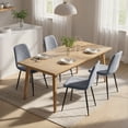 thumbnail image 2 of HOMCOM Dining Chairs Set of 4, Kitchen Chair with Metal Legs, Grey, 2 of 10