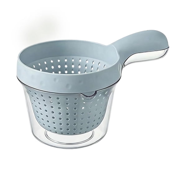 Small Kitchen Colander and Strainer Bowl Set with Handle for Fruits Vegetables Cleaning