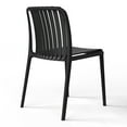 thumbnail image 6 of WestinTrends Playa Outdoor Stackable Polypropylene Plastic Dining Side Chairs (Set of 2), Black, 6 of 14