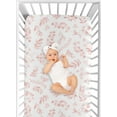 thumbnail image 4 of Sweet Jojo Designs Botanical Pink and White Fitted Crib Sheet, 4 of 6