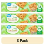 (3 pack) Great Value Apple Cinnamon Crispy Rice Treats, 12 oz, 12 Count