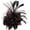 Brown, variant on Large Feather Flower Brooch for Women – Oversized Fabric Crystal Floral Lapel Pin, Statement Wedding Party Dance Banquet Jewelry Gift