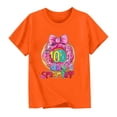 thumbnail image 4 of Afuyipoi Girls School Graphic Tees（For 2-14）, Short Sleeve Slim Breathable Kid Tough Casual Tops For School or Party Orange 13-14 Years, 4 of 5