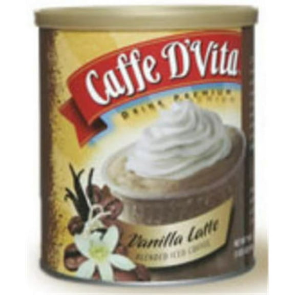Caffe DVita  Vanilla Latte Blended Iced Coffee 6 1lb canisters