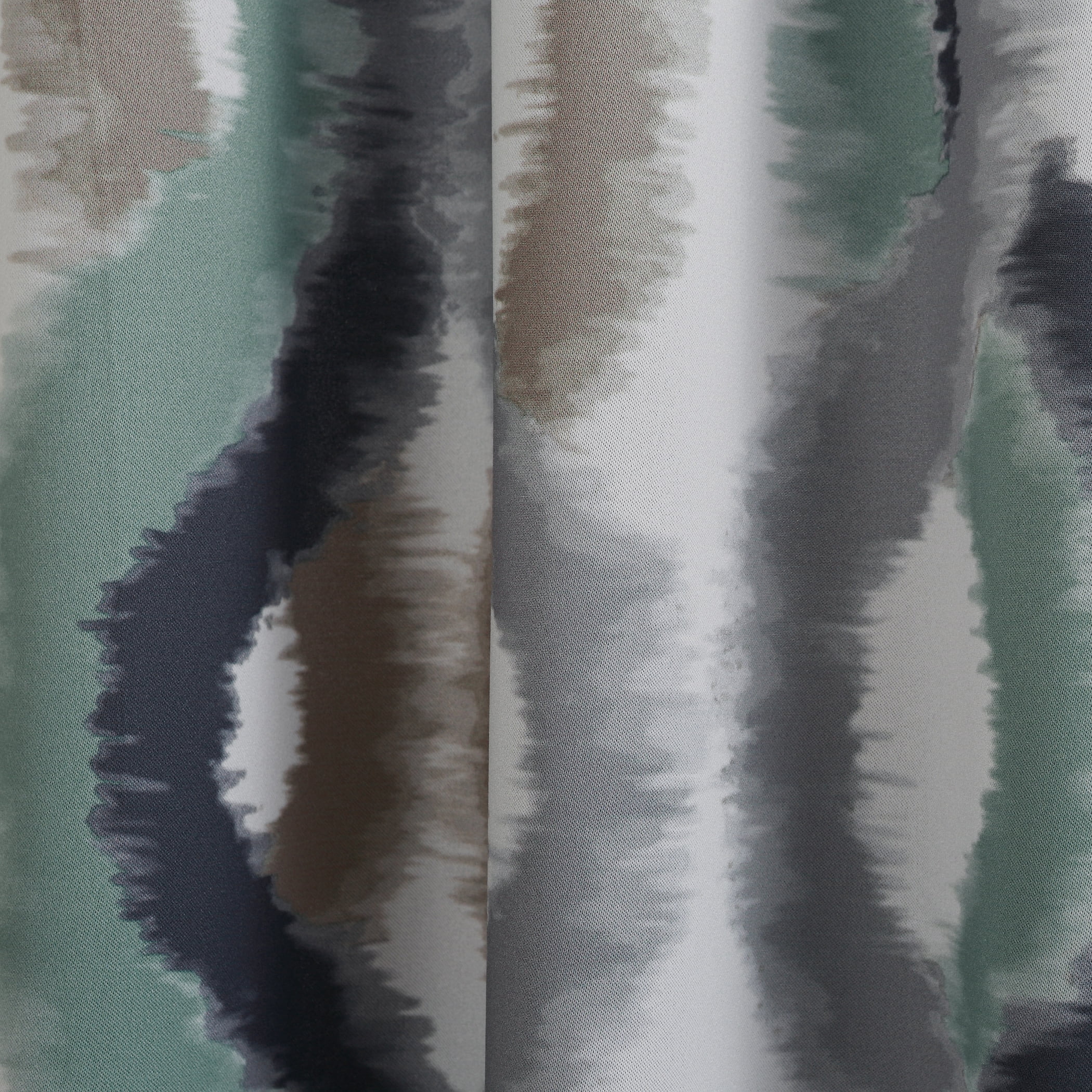 Sun Zero Deltona Ogee Watercolor Energy Efficient Grommet Curtain Panel, 54"X95", Linen