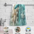 thumbnail image 5 of Ocean Beach Starfish Kitchen Hand Towels, Summer Seashell Blue Fingertip Bath Towels Ultra Soft and Absorbent, Decorative Face Towels Dish Washcloths, 2 PCS, 28.3"x 14.4", 5 of 5
