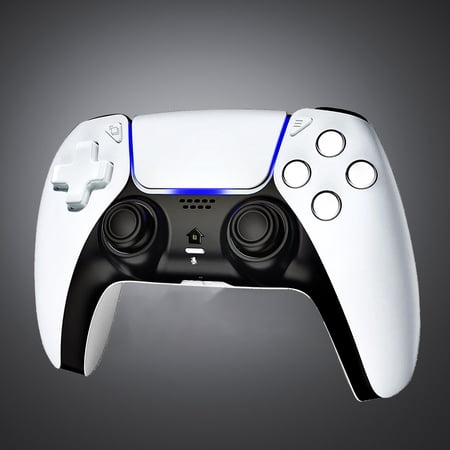 Wireless Controllers Compatible For PS5 Controller(White),With 6-Axis Gyro,Dual Vibration,Gamepad,USB-C Charging,Compatible with PS5/Slim/Pro/PC