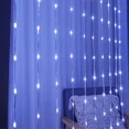 thumbnail image 4 of Cortina de luz solar en cascada para exteriores, 3 x 2 m, 3 x 3 m, luz de cascada navideña, cortina de ventana solar, luz de carámbano para decoración navideña, 4 of 4