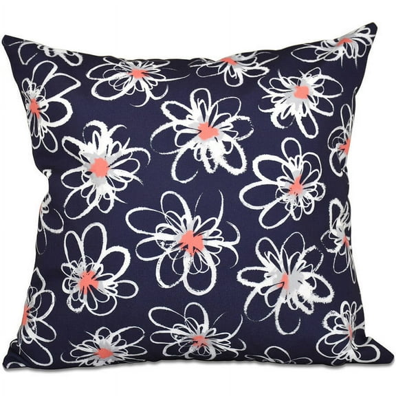 Simply Daisy 16" X 16" Penelope Floral Geometric Outdoor Pillow