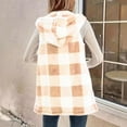 thumbnail image 5 of Dezsed Woman Fashion Jacket Sleeveless Hooded Pocket Coat Blouse Printed Clothing Yellow XL, 5 of 8
