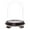 Black Wood Veneer Base, variant on Plymor 4.5" x 6" Glass Display Dome Cloche (Walnut Wood Veneer Footed Base)