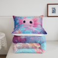 thumbnail image 5 of Manfei Kawaii Axolotl Full Size Comforter Sets,Ocean Amphibian Print Bedding Comforter Set,Reversible,3pcs,1 Comforter and 2 Pillowcases, 5 of 7