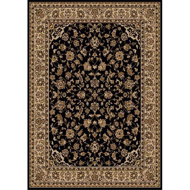 Radici 1833-5012-BLACK Como Rectangular Black Traditional Italy Area Rug, 7 ft. 9 in. W x 11 ft. H