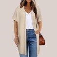 thumbnail image 2 of SHTXOZHI Cardigans for Women Short Sleeve Open Front Cardigan Casual Jacket with Pockets, 2 of 7