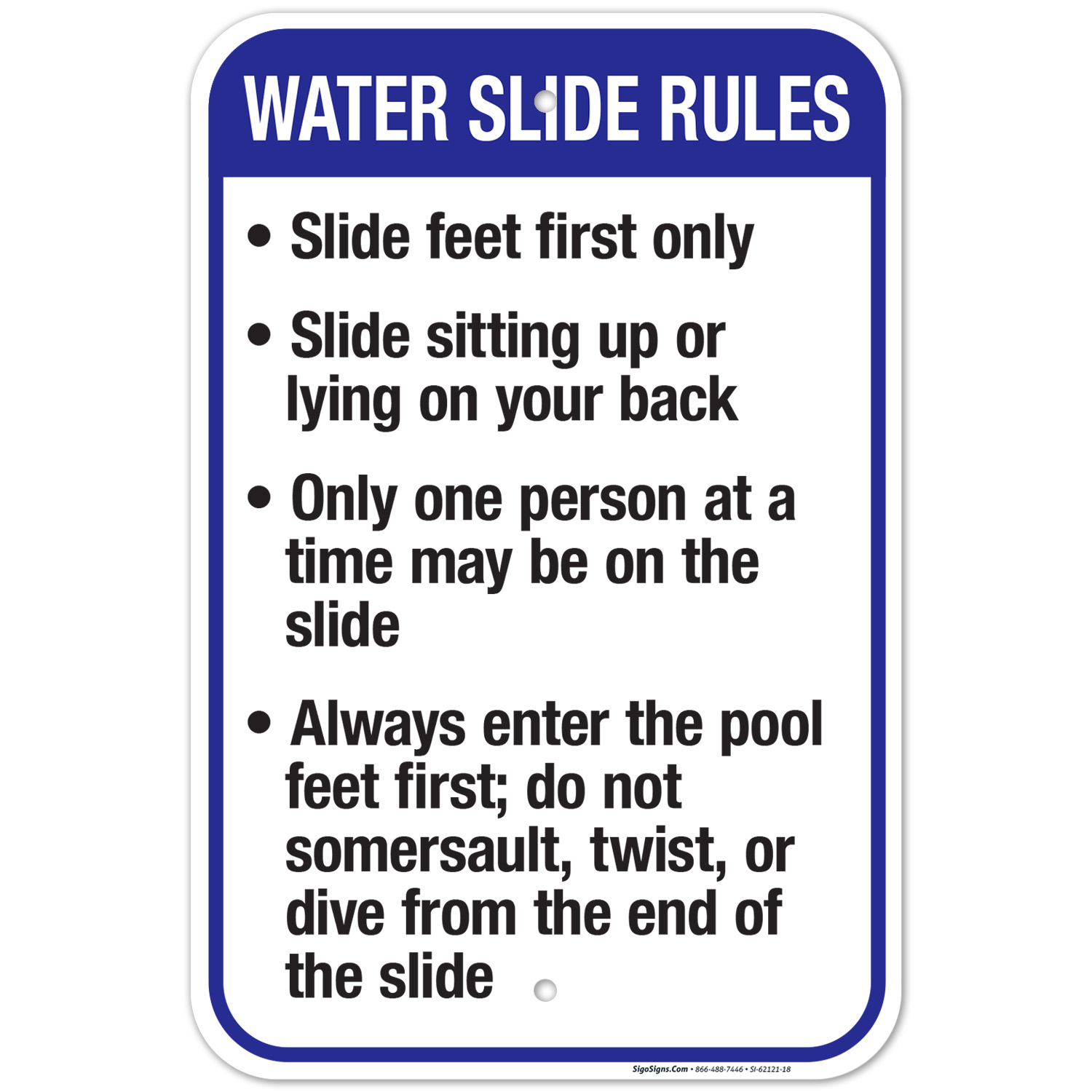 New Mexico Water Slide Rules Sign, Complies With State Of New Mexico