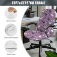 thumbnail image 5 of Renewold Scottish Terrier Floral Violet Home Office Chair Cover for Boss Rotating Chairs Universal Stretch Executive Boss Rotating Chair Cover Chair Protector Cover for Armrest Chair, S, 5 of 7