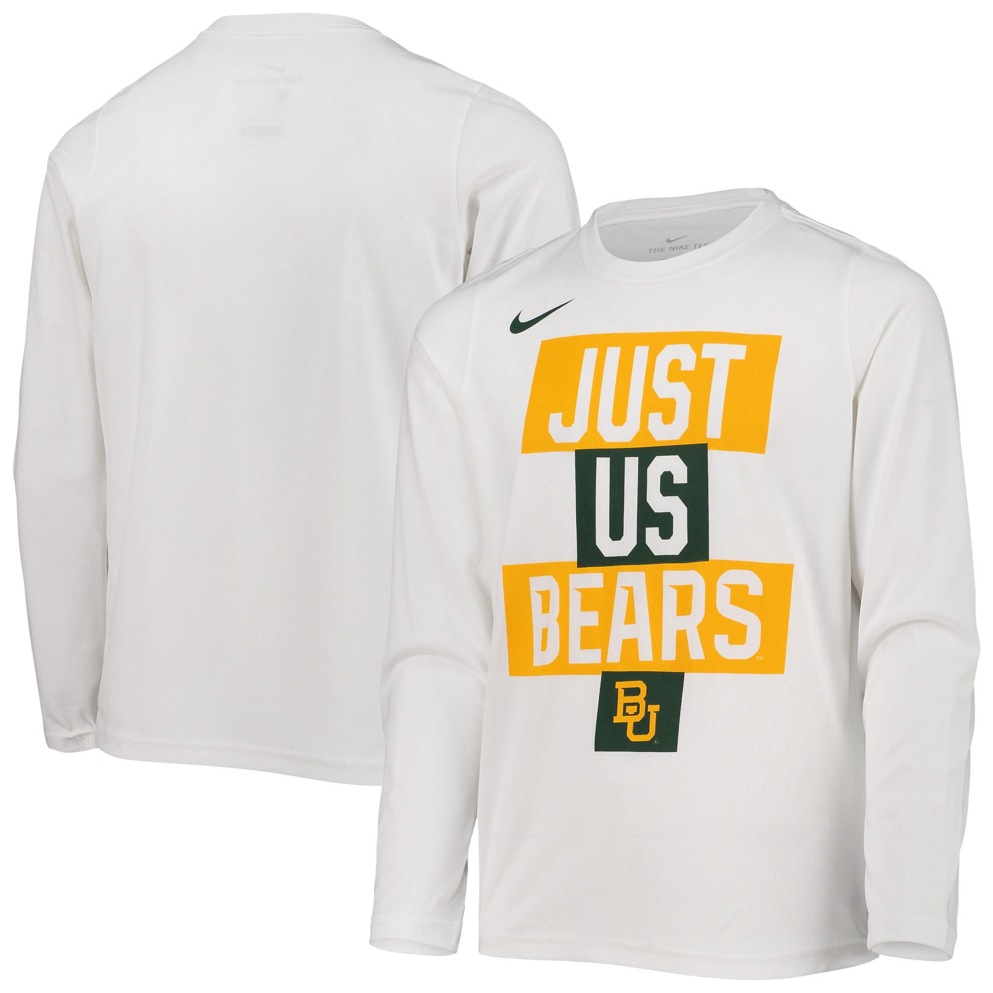 Baylor Bears Nike Youth Just Us Bench 