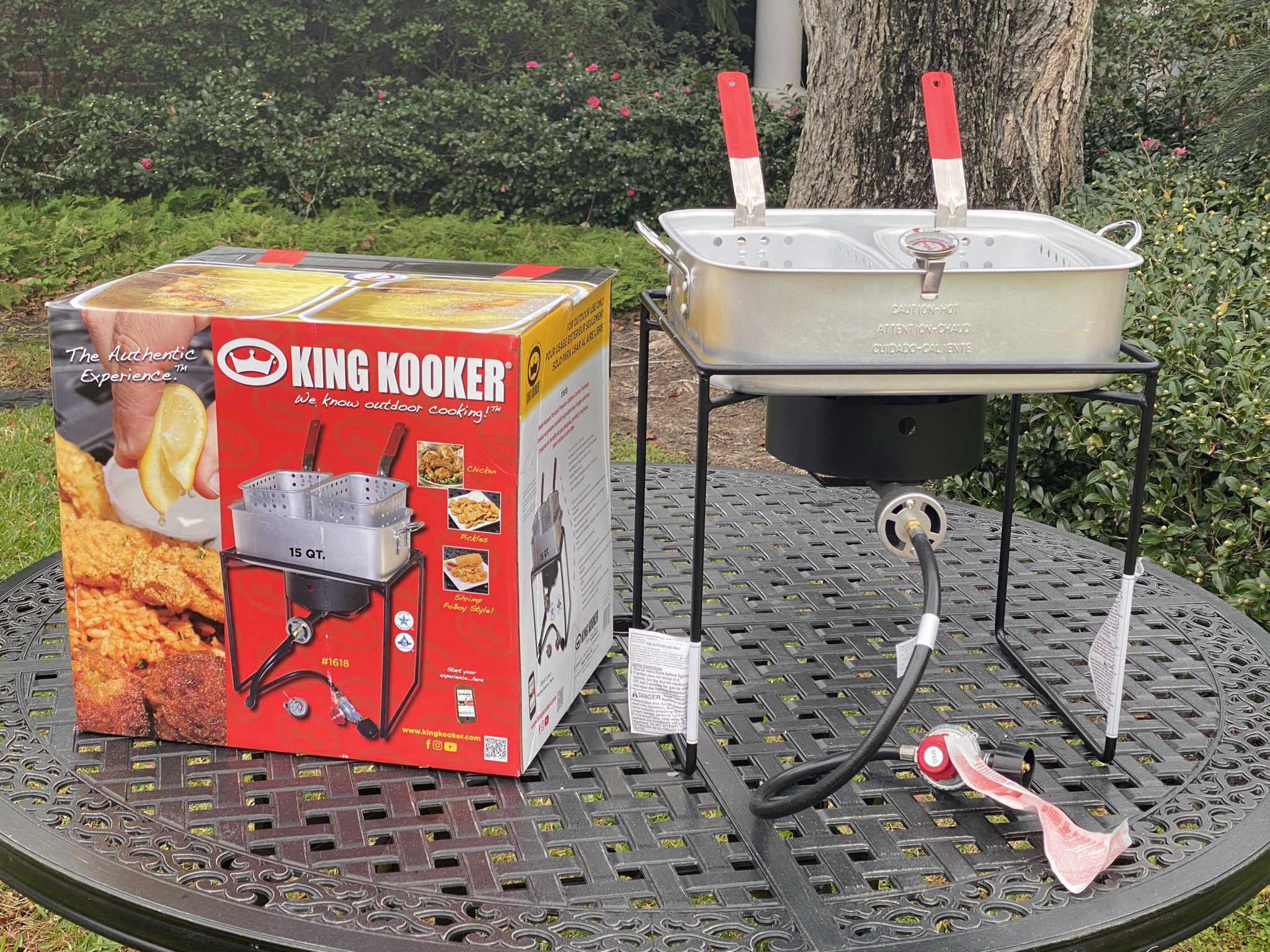 King Kooker Portable 16″ Propane Stove Burner Deep Fryer for Outdoor Cooking with 2 Frying Baskets - image 4 of 9