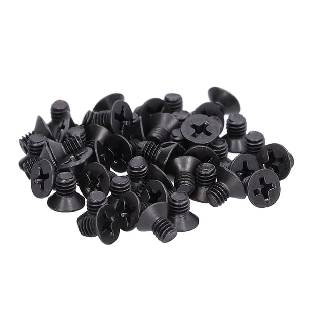 M Buder Tornillos de Cabeza Avellanada Cruzada M4x6 Acero A2-70 Galvanizado Negro 50 Piezas