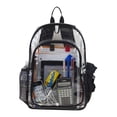 thumbnail image 4 of Fuel Unisex Clear Backpack and Drawstring Bundle, Black, 4 of 6