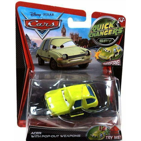 Disney Cars Quick Changers Spy Acer with Pop-Out Weapons Diecast Car