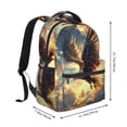 thumbnail image 2 of Fotbe Golden Sky Bald Eagle Mochila Casual con Estampado para Escuela, Viajes y Actividades al Aire Libre - Duradera, Ligera y Cómoda, 2 of 5