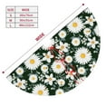 thumbnail image 5 of Kll 30" Christmas Tree Skirt White Daisies And Bee Xmas Tree Skirts Mat For New Year Xmas Holiday Party Indoor Outdoor Home Decoration, 5 of 9