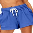 thumbnail image 3 of Women Loosing Sports Shorts Solid Color Elastic Waist Sweatpants, 3 of 5