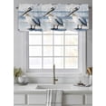 thumbnail image 4 of Painted Pelican Curtain Valances for Windows, Ocean Birds Modernism Retro Kitchen Valance Window Treatment, Light Filtering Block Curtains for Bathroom/Bedroom/Living Room 60'' x 18'', 4 of 9