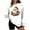 White, variant on Lorytime Oversized Sweatshirt for Women Christmas Santa Claus Plush Shirt Crew Neck Long Sleeve Pullover Loose Tops