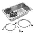 thumbnail image 1 of DIBTSA Pitcher Rinser, Automatic Glass Cup Washer, Stainless Steel Coffee Milk Tea Cup Cleaner Sink, for Home Kitchen Hotel Bar Restaurant (10.4x6.4x2.6 Inch), 1 of 9