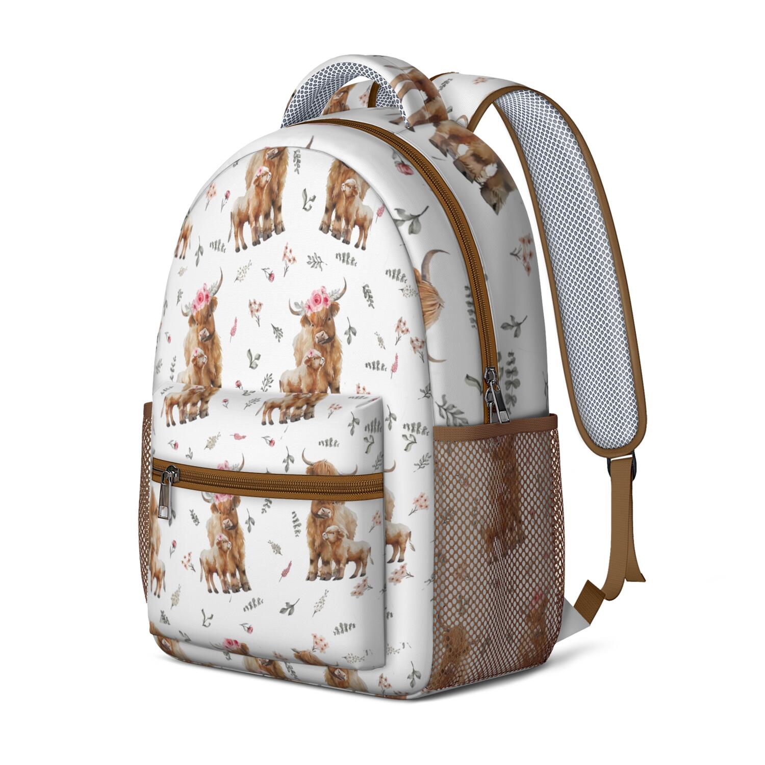 Wild Animal Design Waterproof School Backpack - Ergonomic Student Bookbag with Spinal Support, Breathable Straps & Durable Lightweight Daypack for Teens, College Students & Commuters