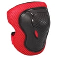 thumbnail image 2 of Kids' Sports Safety 6-Piece Protection Set - Red, Size M: PE, Polyester & Foam Knee, Elbow, and Wrist Guards for All-Round Protection During Athletic Activities, 2 of 6