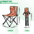 thumbnail image 3 of Outdoor Folding Chair 14.46x14.46x22.83 Inches, Camping Folding Chair Easy to Carry Ideal for Outdoor Picnics Camping Park Fishing Vibrant Orange Flowers, 3 of 8