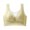 Yellow, variant on Gymayou Women Lace Wireless Vest Bra Push Up Lift Support Bralette For Small Bust Wide Strap Mesh V Neck Bras Beige L