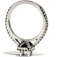 thumbnail image 3 of Pompeii 1/2ct Princess Cut Semi Mount Engagement Ring Setting 14K White Gold (G/H,I1), 3 of 3