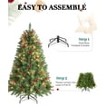 thumbnail image 2 of OasisCraft 4.5FT Prelit Christmas Tree - Adorned with 300 Clear Lights and Realistic 516 Thicken Tips Metal Stand, 2 of 6