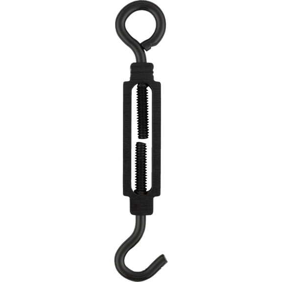 National Hardware N820-120 Turnbuckle Hook and Eye, 1/4" 7-1/2", Black
