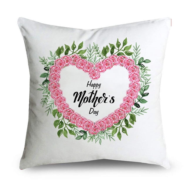 NIGHTWISH Simple Style Mother's Day Pillowcase Gifts Love Letters Design Cushion Cover 40/45/50cm45CMx45CM(17.71inch) Gao Jinjia LED