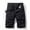 Black, variant on Jophufed Fashion Men's Pants Pocket Zipper Buttons Solid Leisure Time Tooling Shorts Cargo Pants