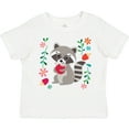 thumbnail image 3 of Inktastic Woodland Raccoon Spring Flowers Girls Toddler T-Shirt, 3 of 5