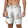 thumbnail image 2 of Xecao Animals in Transport for Men's Swimming Trunks Swim Trunks Quick Dry Swim Shorts with Mesh Lining Funny Swimwear Bathing Suits, 2 of 9